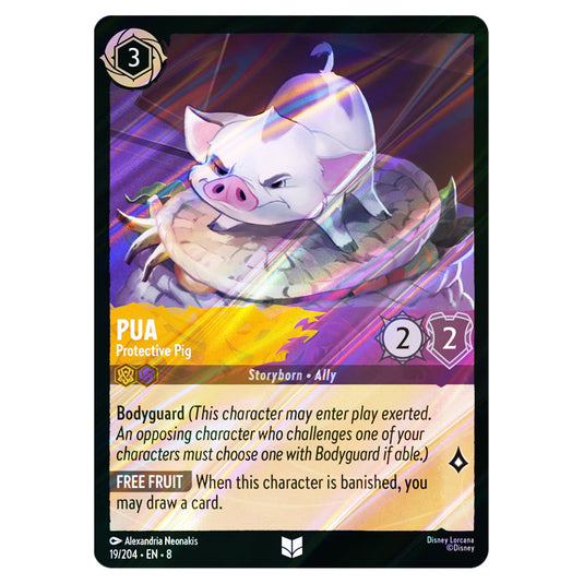 Pua - Protective Pig 19/204 card from the Lorcana set Reign of Jafar