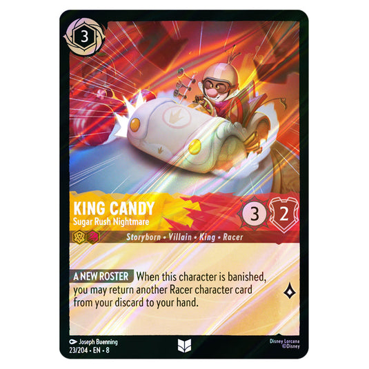King Candy - Sugar Rush Nightmare 23/204 card from the Lorcana set Reign of Jafar