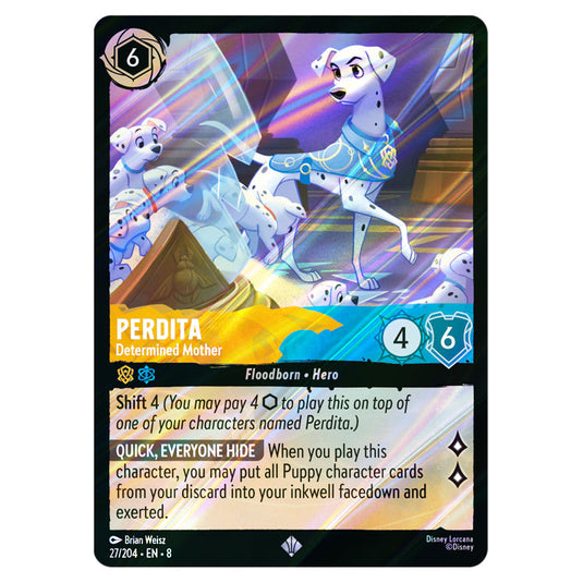Perdita - Determined Mother 27/204 card from the Lorcana set Reign of Jafar