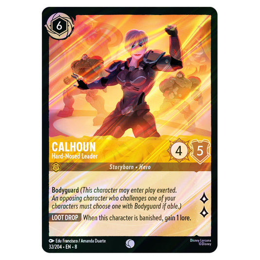 Calhoun - Hard‐Nosed Leader 32/204 card from the Lorcana set Reign of Jafar