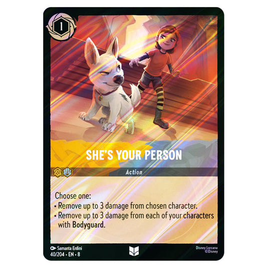 She's Your Person 40/204 card from the Lorcana set Reign of Jafar