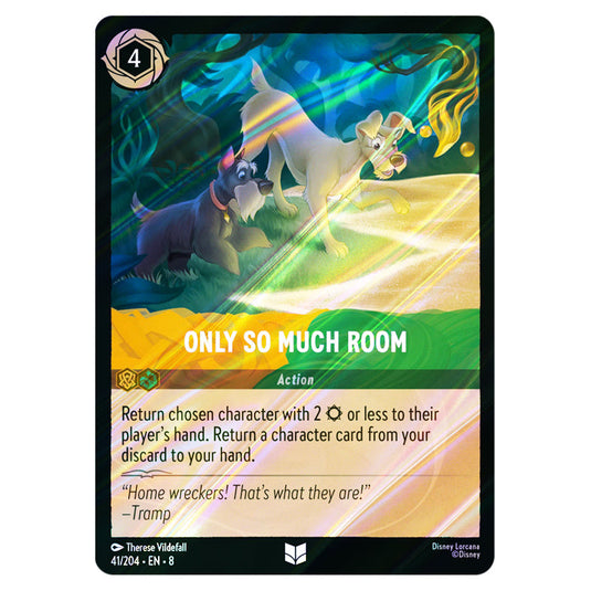 Only So Much Room 41/204 card from the Lorcana set Reign of Jafar