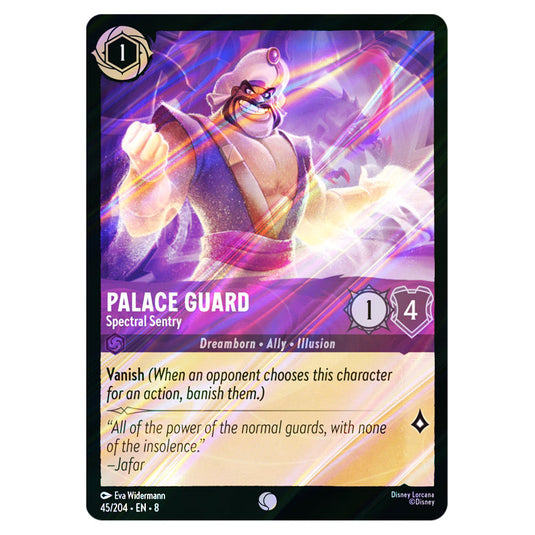 Palace Guard - Spectral Sentry 45/204 card from the Lorcana set Reign of Jafar
