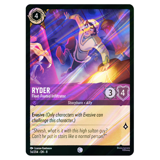 Ryder - Fleet‐Footed Infiltrator 56/204 card from the Lorcana set Reign of Jafar