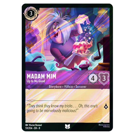 Madam Mim - Up to No Good 59/204 card from the Lorcana set Reign of Jafar
