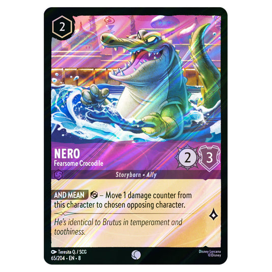 Nero - Fearsome Crocodile 65/204 card from the Lorcana set Reign of Jafar