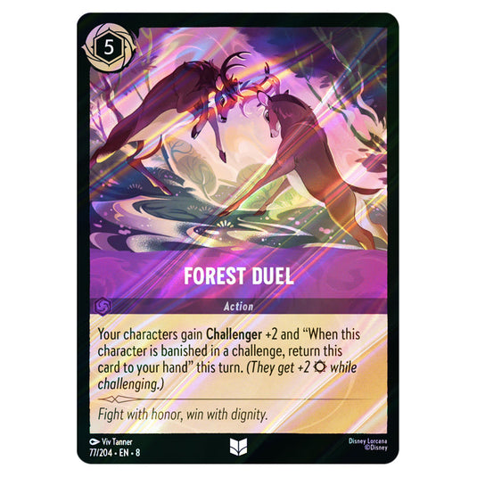 Forest Duel 77/204 card from the Lorcana set Reign of Jafar