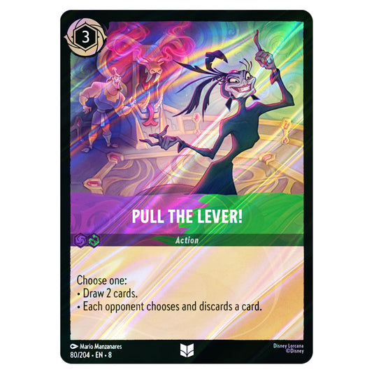 Pull the Lever! 80/204 card from the Lorcana set Reign of Jafar