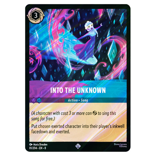 Into the Unknown 81/204 card from the Lorcana set Reign of Jafar