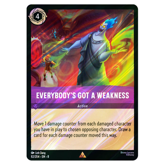 Everybody's Got a Weakness 82/204 card from the Lorcana set Reign of Jafar