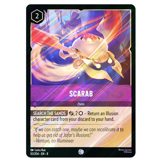 Scarab 83/204 card from the Lorcana set Reign of Jafar