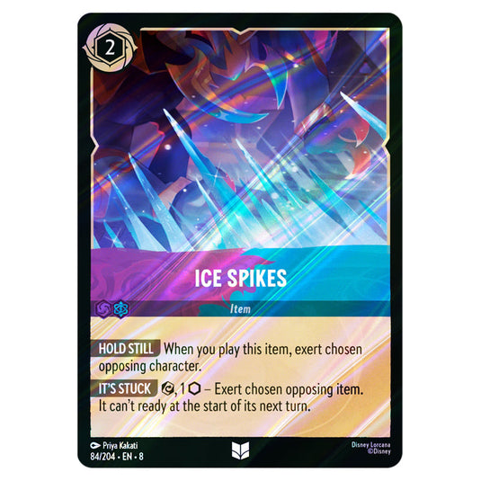 Ice Spikes 84/204 card from the Lorcana set Reign of Jafar