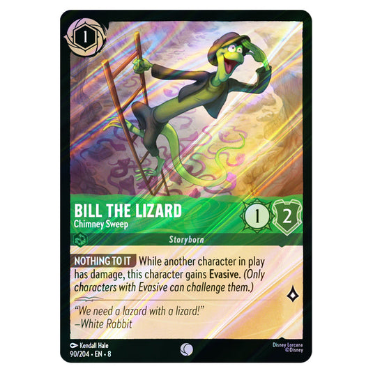 Bill the Lizard - Chimney Sweep 90/204 card from the Lorcana set Reign of Jafar