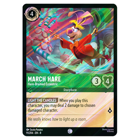 March Hare - Hare‐Brained Eccentric 91/204 card from the Lorcana set Reign of Jafar