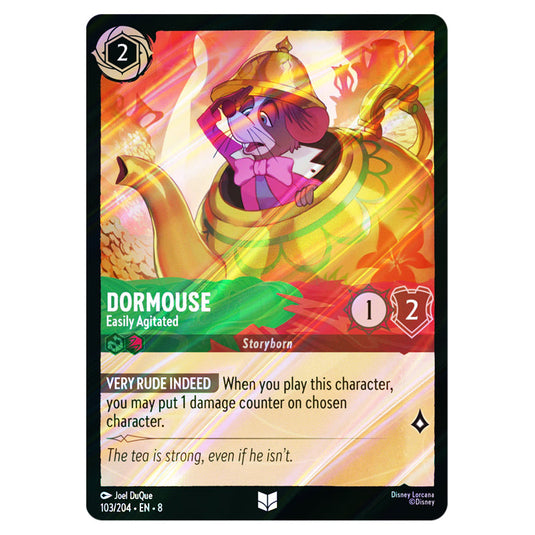 Dormouse - Easily Agitated 103/204 card from the Lorcana set Reign of Jafar