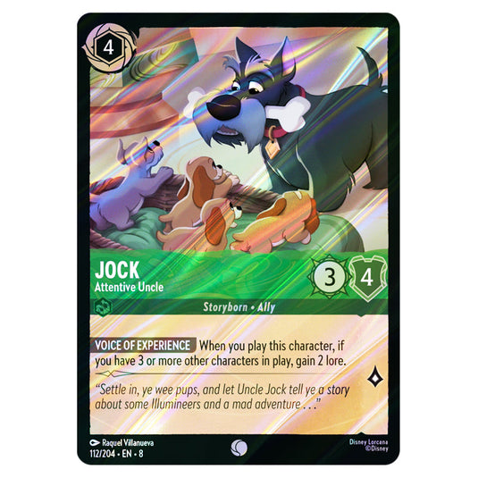 Jock - Attentive Uncle 112/204 card from the Lorcana set Reign of Jafar
