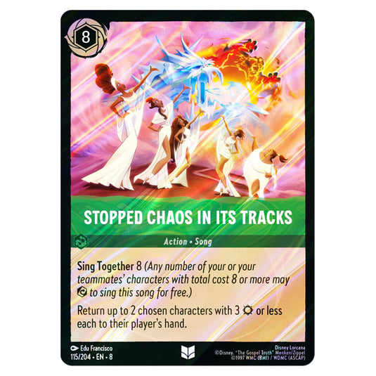 Stopped Chaos in Its Tracks 115/204 card from the Lorcana set Reign of Jafar