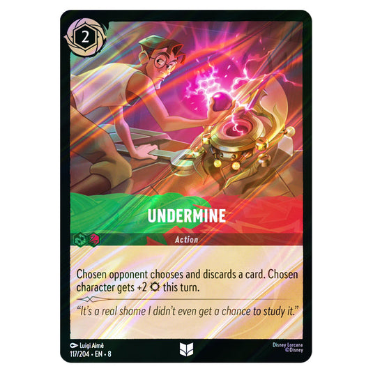 Undermine 117/204 card from the Lorcana set Reign of Jafar