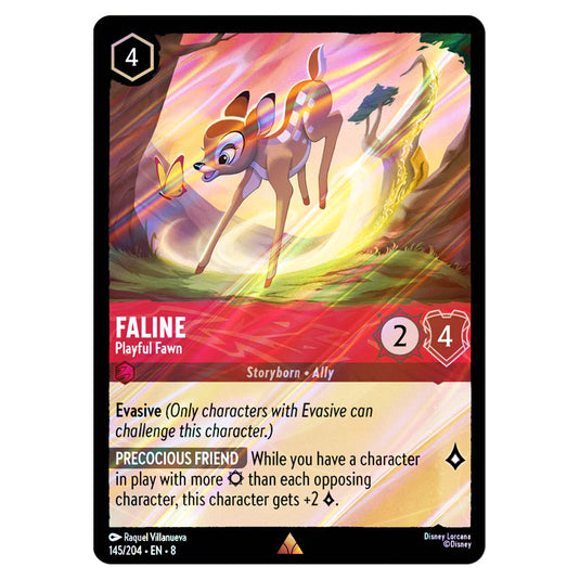 Faline - Playful Fawn 145/204 card from the Lorcana set Reign of Jafar