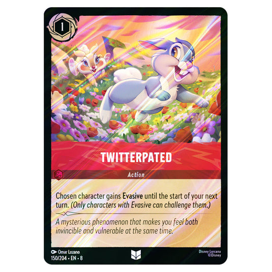 Twitterpated 150/204 card from the Lorcana set Reign of Jafar