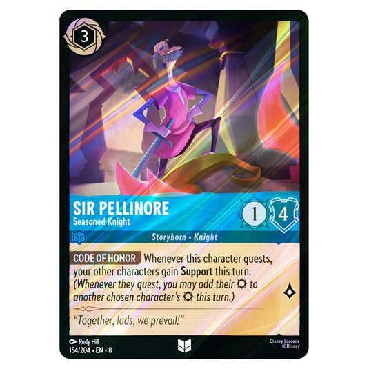 Sir Pellinore - Seasoned Knight 154/204 card from the Lorcana set Reign of Jafar