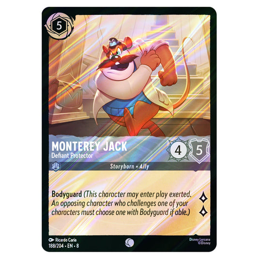 Monterey Jack - Defiant Protector 188/204 card from the Lorcana set Reign of Jafar