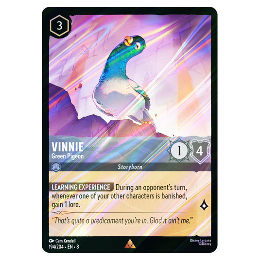 Vinnie - Green Pigeon 194/204 card from the Lorcana set Reign of Jafar