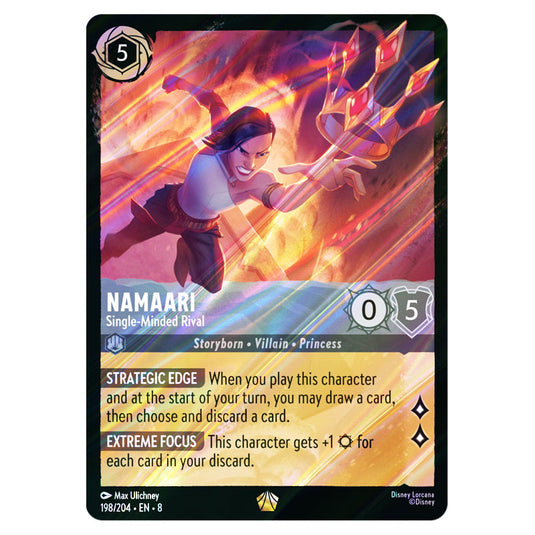 Lorcana - Reign of Jafar - Namaari - SingleMinded Rival (Legendary) - 198/204 (Foil) Lorcana - Reign of Jafar - Namaari - SingleMinded Rival (Legendary) - 198/204 (Foil)