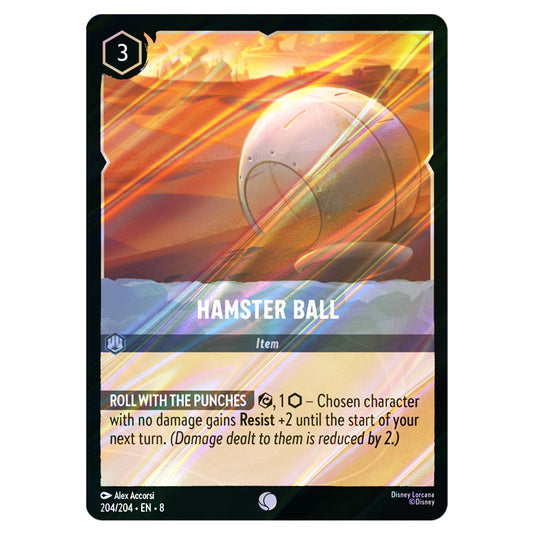Hamster Ball 204/204 card from the Lorcana set Reign of Jafar