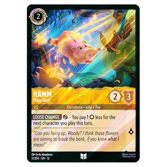 Hamm - Piggy Bank 11/204 card from the Lorcana set Wilds Unknown