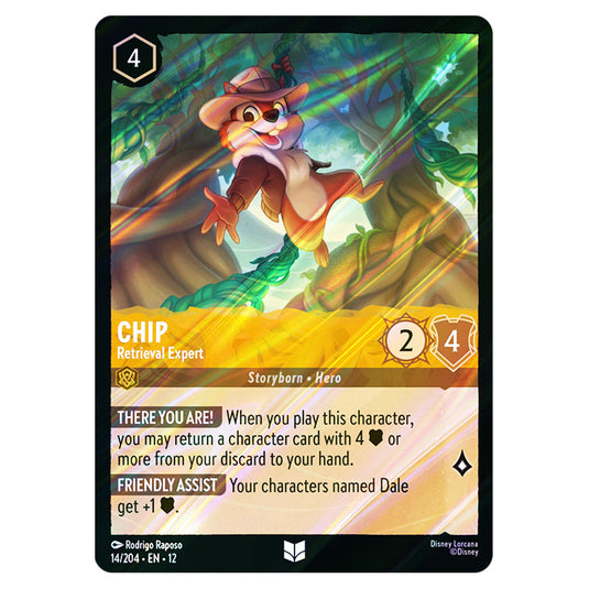 Chip - Retrieval Expert 14/204 card from the Lorcana set Wilds Unknown
