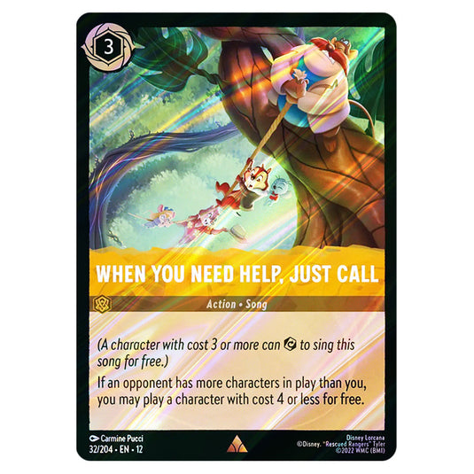When You Need Help, Just Call 32/204 card from the Lorcana set Wilds Unknown
