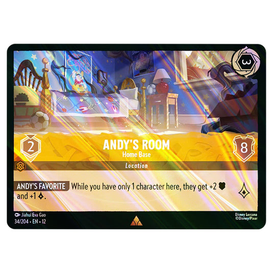 Andy's Room - Home Base 34/204 card from the Lorcana set Wilds Unknown