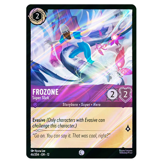 Frozone - Super Slick 46/204 card from the Lorcana set Wilds Unknown