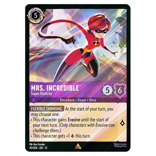Mrs. Incredible - Super Stretchy 49/204 card from the Lorcana set Wilds Unknown
