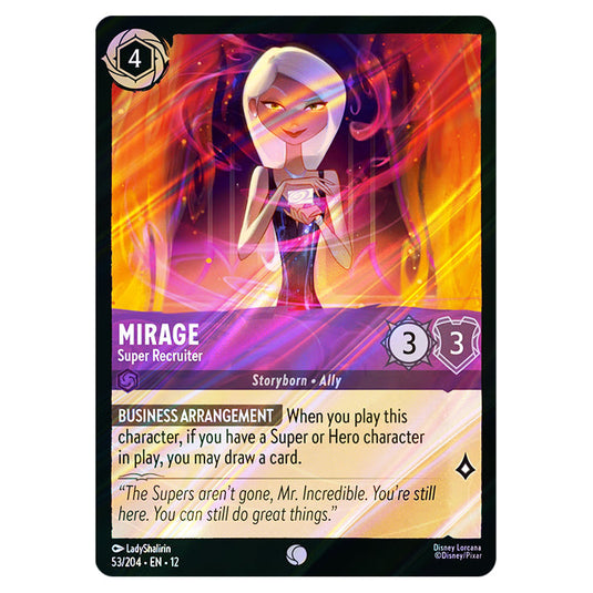 Mirage - Super Recruiter 53/204 card from the Lorcana set Wilds Unknown