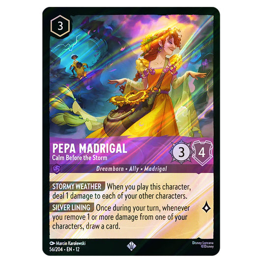 Pepa Madrigal - Calm Before the Storm 56/204 card from the Lorcana set Wilds Unknown