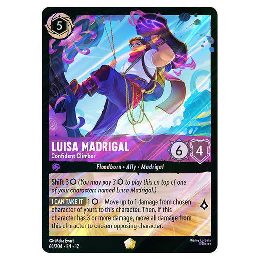 Luisa Madrigal - Confident Climber 60/204 card from the Lorcana set Wilds Unknown