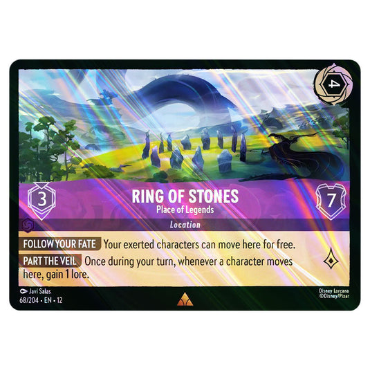 Ring of Stones - Place of Legends 68/204 card from the Lorcana set Wilds Unknown