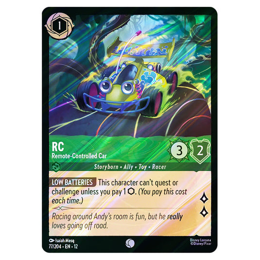 RC - Remote‐Controlled Car 77/204 card from the Lorcana set Wilds Unknown