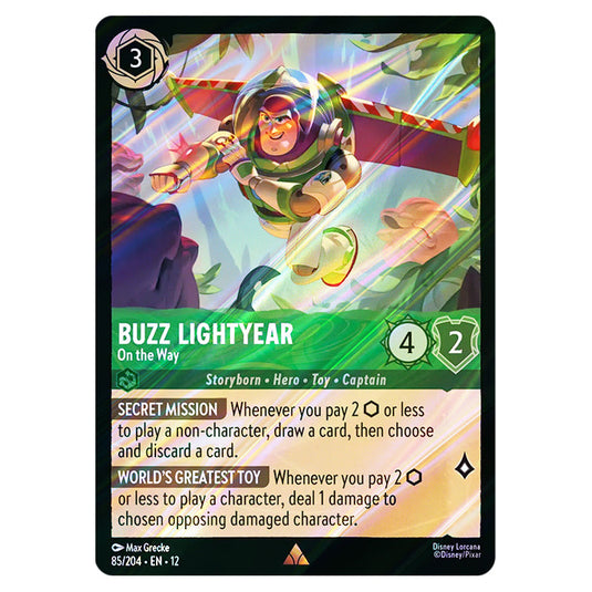 Buzz Lightyear - On the Way 85/204 card from the Lorcana set Wilds Unknown