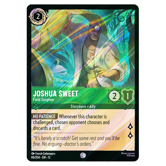Joshua Sweet - Field Surgeon 88/204 card from the Lorcana set Wilds Unknown
