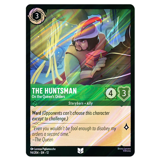 The Huntsman - On the Queen's Orders 94/204 card from the Lorcana set Wilds Unknown