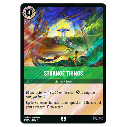 Strange Things 95/204 card from the Lorcana set Wilds Unknown