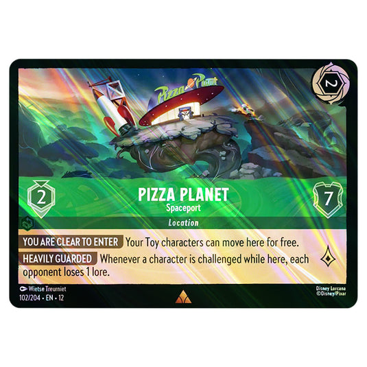 Pizza Planet - Spaceport 102/204 card from the Lorcana set Wilds Unknown
