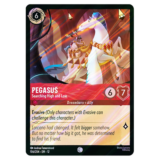 Pegasus - Searching High and Low 106/204 card from the Lorcana set Wilds Unknown