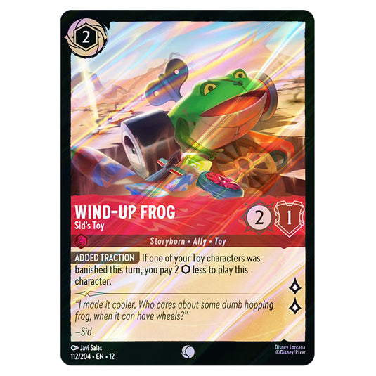 Wind‐Up Frog - Sid's Toy 112/204 card from the Lorcana set Wilds Unknown