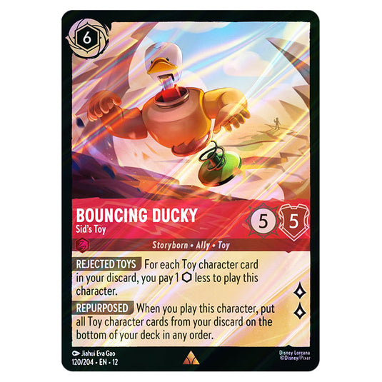 Bouncing Ducky - Sid's Toy 120/204 card from the Lorcana set Wilds Unknown