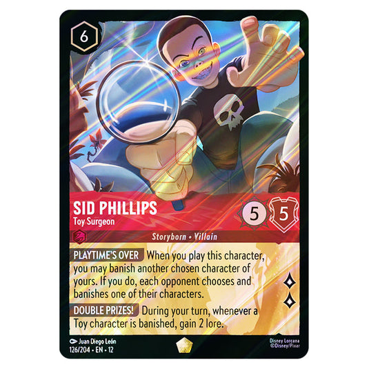 Sid Phillips - Toy Surgeon 126/204 card from the Lorcana set Wilds Unknown