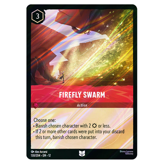 Firefly Swarm 130/204 card from the Lorcana set Wilds Unknown